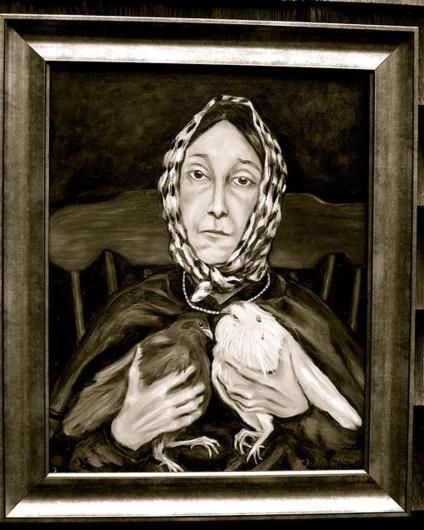 Ruth Major’s painting of Vineyard icon Nancy Luce.