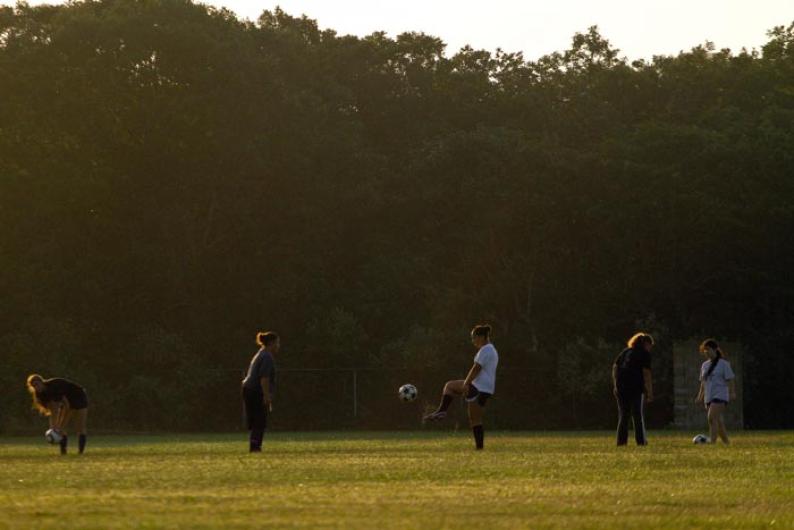 Girls soccer practice