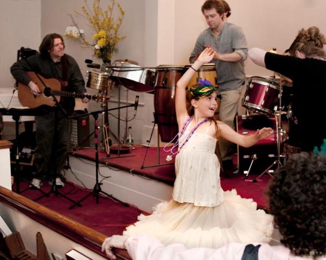 girl dancing band