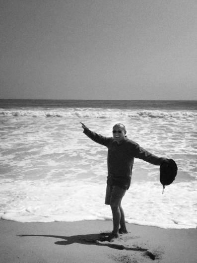Buddhist on beach