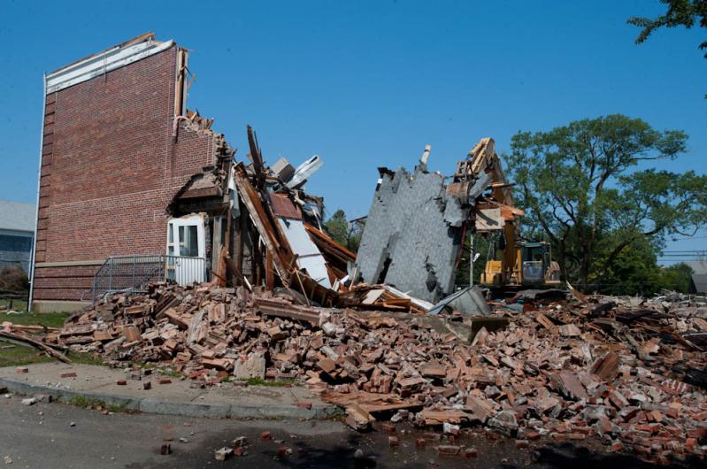 The last remaining wall.
