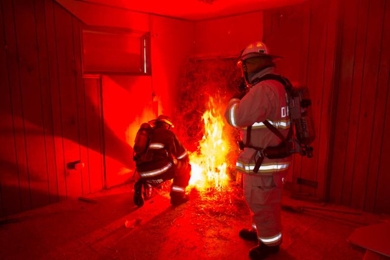 Fire is started