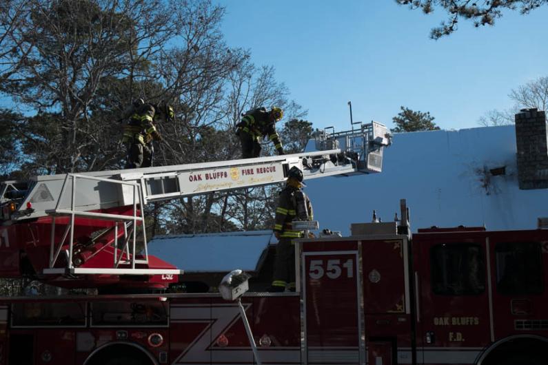 Ladder truck participates