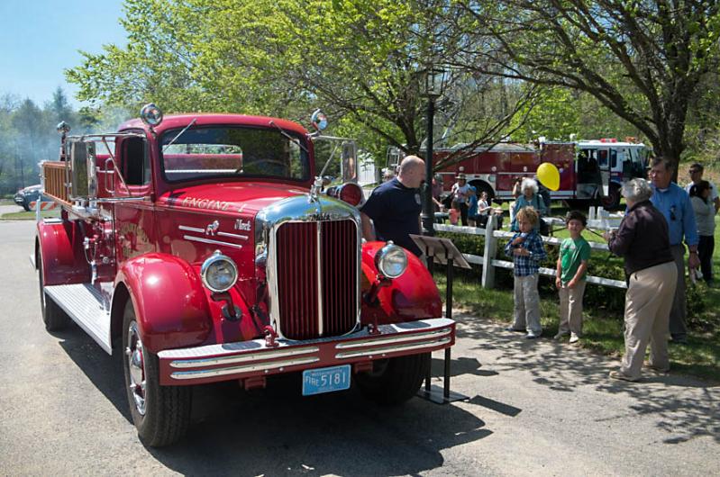 1952 antique fire truck on display.
