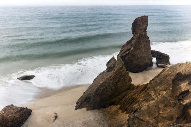 Lucy Vincent cliffs, from above and behind. 