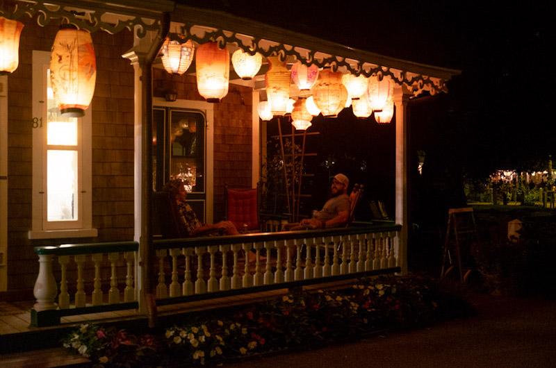 A few candle lit lanterns.