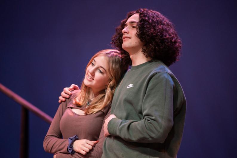 Faith Fecitt (Cosette), and Jack Crawford (Marius)