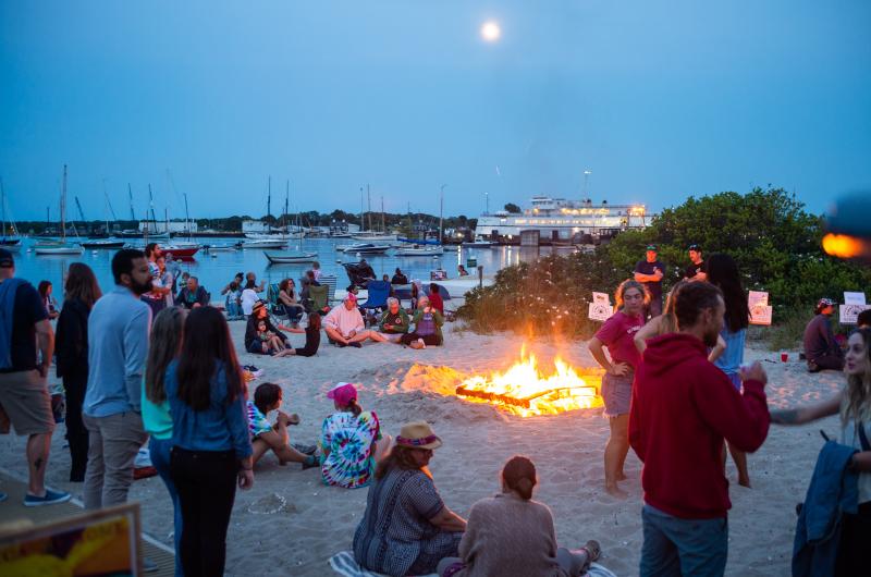 As time goes on, the fire and the music take center-stage.