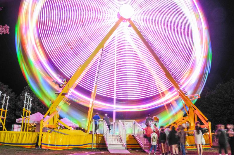 The Ferris Wheel spins away.