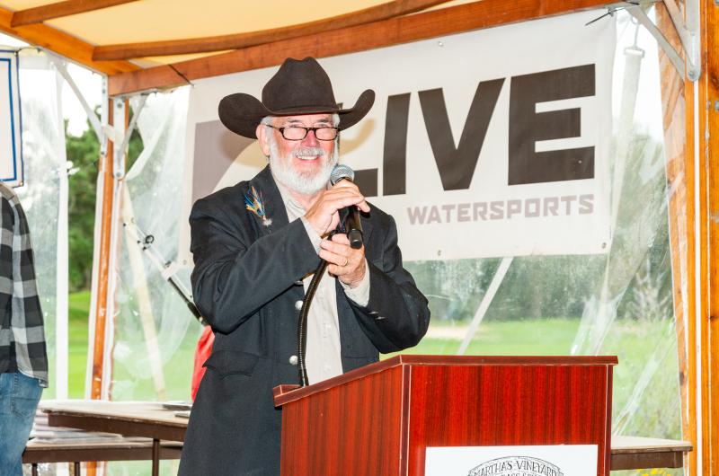 Mike Cassidy in his iconic cowboy hat and coat.