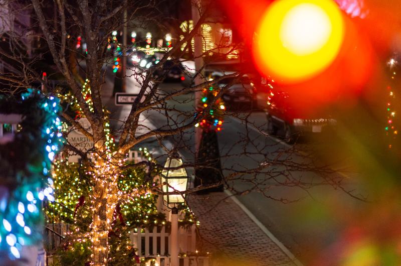 Main Street Edgartown from above.