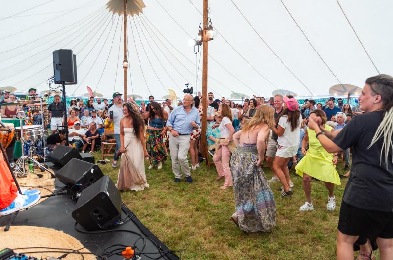 It did not take long for the dancing to start.