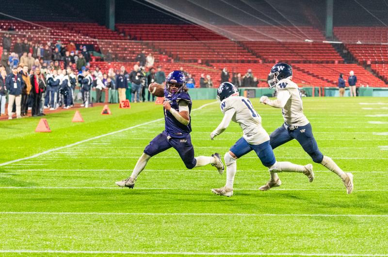 Guilherme Oliveira sneaks past the Nantucket defense.