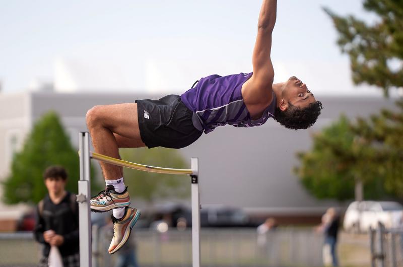 Keeping the eyes on the prize at the high jump.