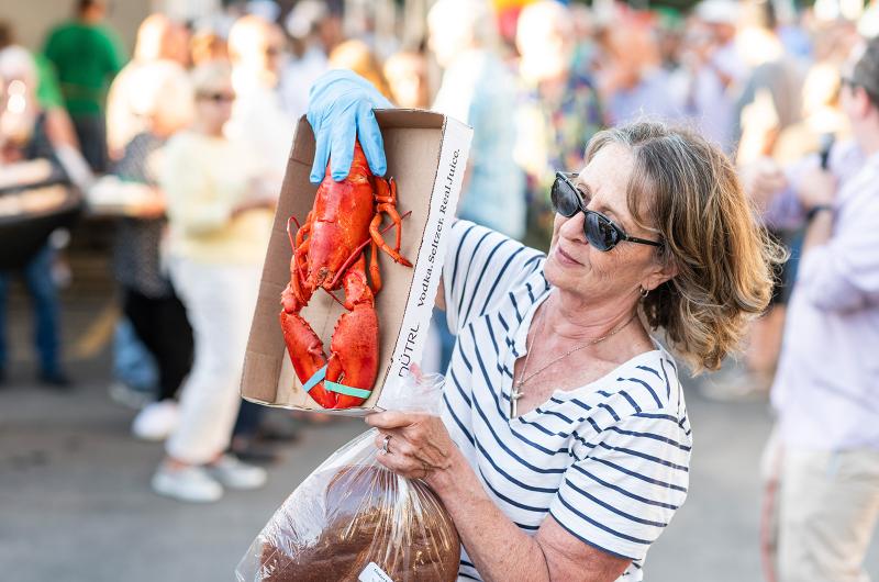 Lobsters aree a favorite auction item.