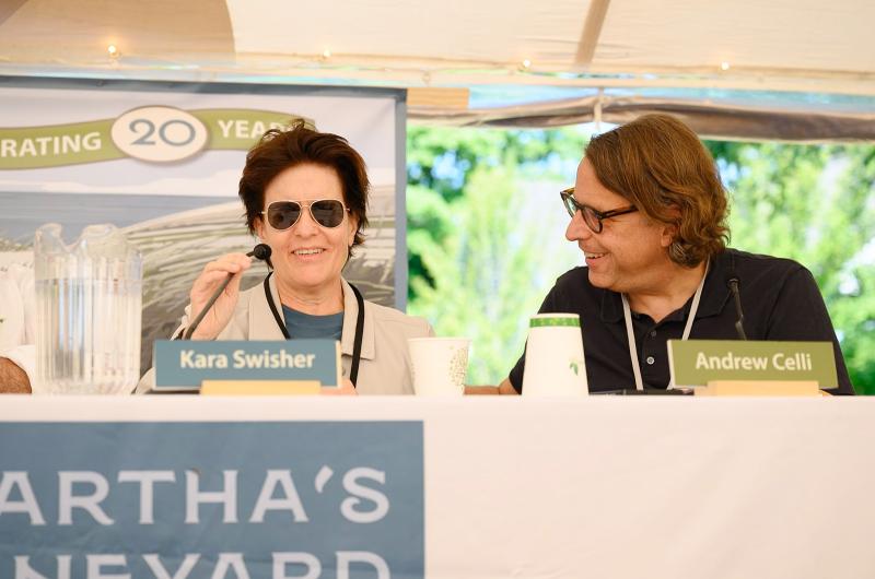Kara Swisher and Andrew Celli.