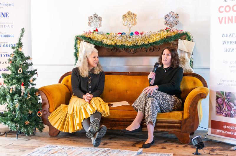 Susie Middleton of Cook The Vineyard and cookbook author Julia Blanter discussing holiday recipes.