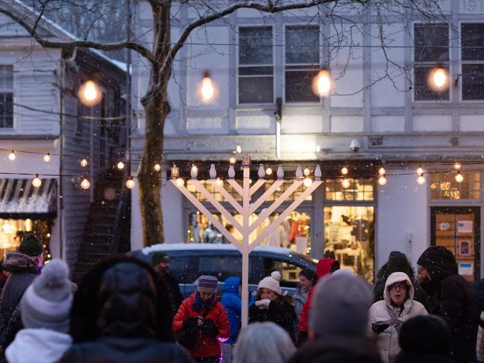 Chabad on The Vineyard held their menorah lighting in Edgartown.