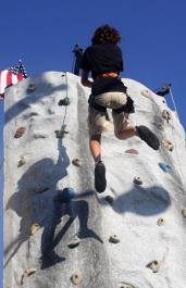 rock climbing wall