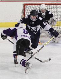 Shay Hill goal hockey rink