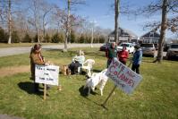 Candidates stump at town election Thursday.