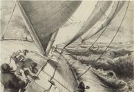 BW boat sailing