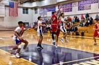Boys basketball team at play