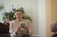 Cynthia read a poem written by her mother.