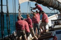 Tighten sail.
