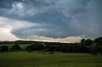 The storm passed by the Island in the early evening. 