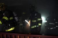 Inside is dark and smoke filled.