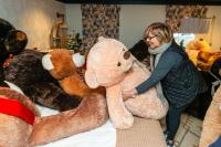 Wendy Harman moving around some of the bigger bears.