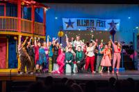 The musical version is full of large ensemble musical numbers.