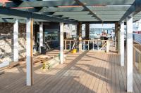 Seating area for the new taqueria, El Barco.