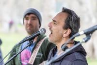 Os Naftalinas, a Brazilian Pop band played for an enthusiastic crowd.