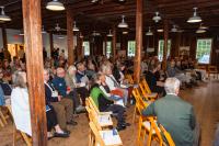 The Grange Hall in West Tisbury was full of friends, family and colleagues.