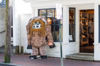Ludo from Labyrinth in front of Faherty in Edgartown.