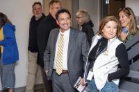 Superintendent Richard Smith gets a look at the new school.
