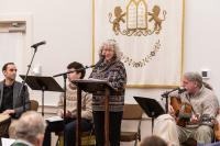 Rabbi Caryn Broitman gives remarks before the celebration.
