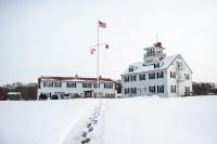 The members of Coast Guard Station Menemsha are active early.