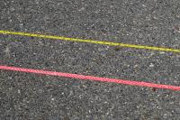 Measuring the lines.