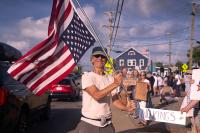 Political action in five corners.