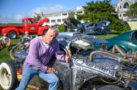 Charles Giordano with his custom VW Bug.