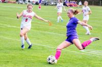 Eleanor Mone with a shot on goal.