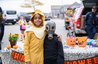Jett Bartlett and Klein Watts found their way to the Edgartown police department booth.