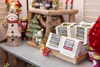 Local Island products are featured in the display.