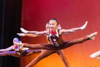 Leaping ladies.