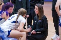 Coach Mary Korba giving some guidance.